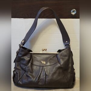 Emma Fox Dark Brown Leather Shoulder Bag